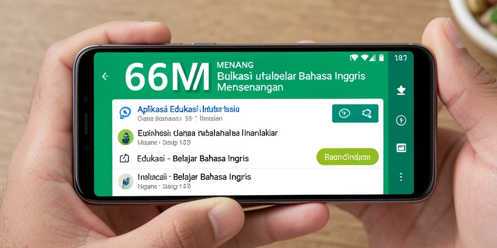 Tampilan antarmuka 66MENANG yang menarik dan user-friendly.
