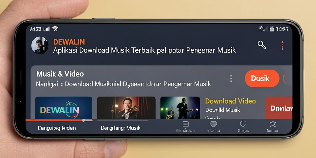 Antarmuka DEWALIN yang ramah pengguna untuk Download Musik.