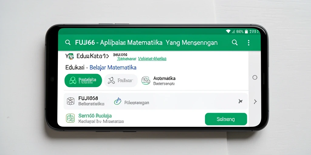 Antarmuka FUJI66 yang interaktif untuk belajar matematika.