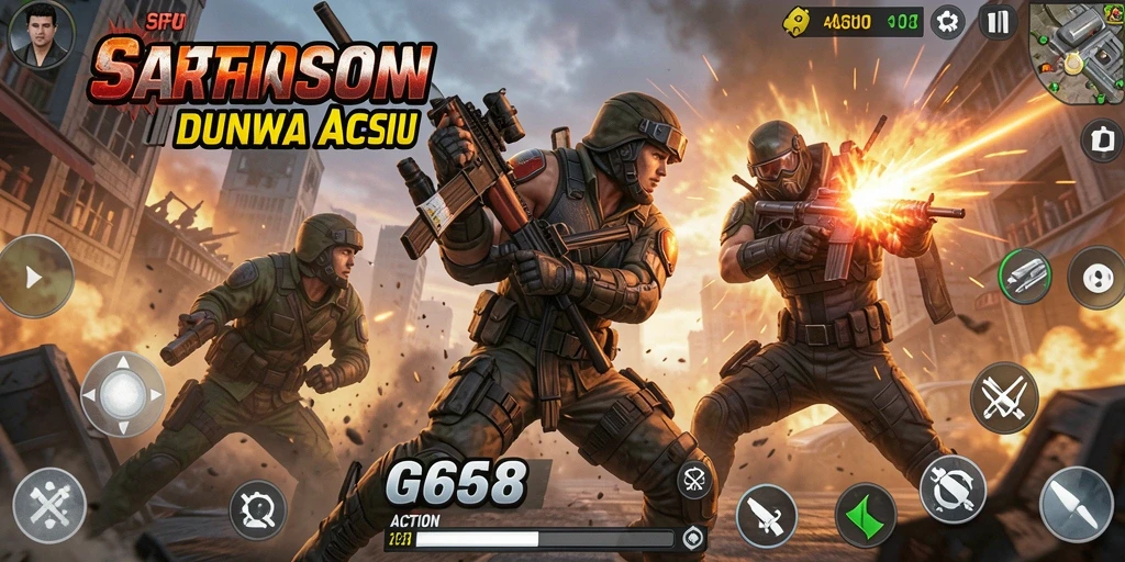 Tampilan antarmuka pengguna G668 yang dinamis dalam aksi tempur.