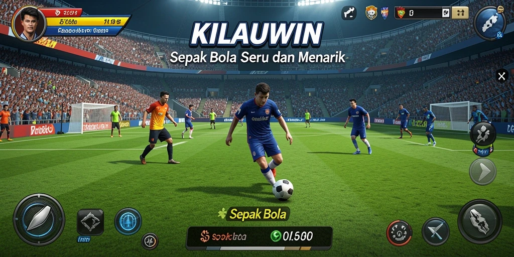 Antarmuka permainan KILAUWIN yang dinamis dan menarik.