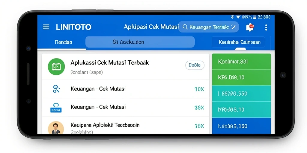 Tampilan antarmuka aplikasi LINITOTO yang mudah digunakan untuk cek mutasi.