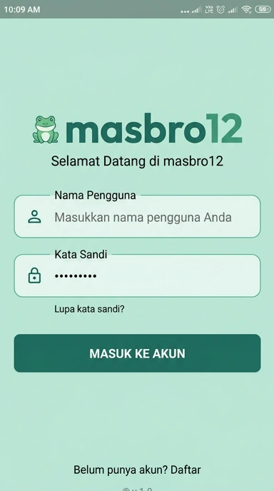 Cara Masuk Akun masbro12 di Android