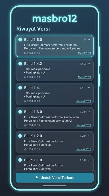 Riwayat Versi Masbro12 untuk Pengguna Android
